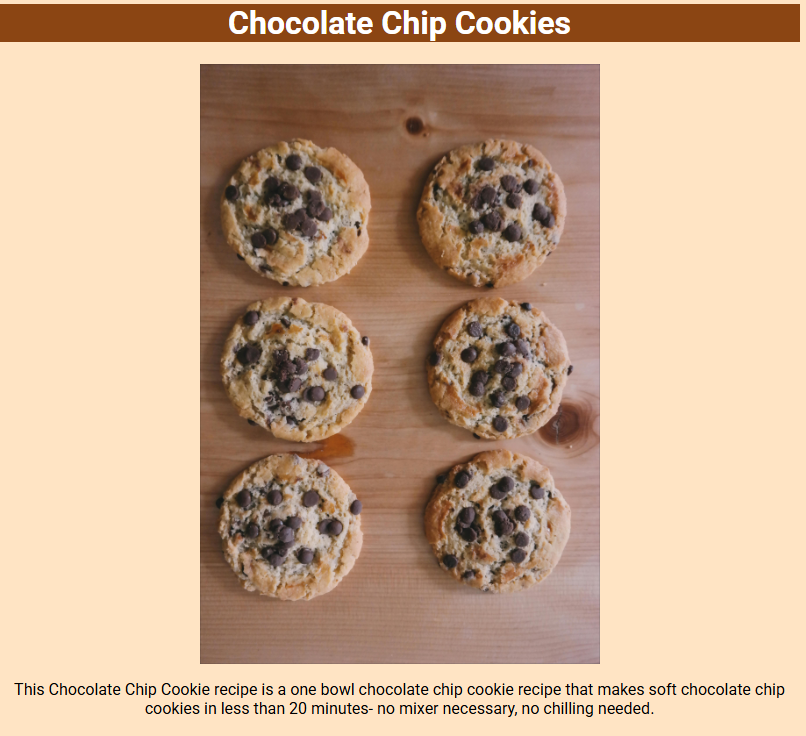 screenshot of recipe-site